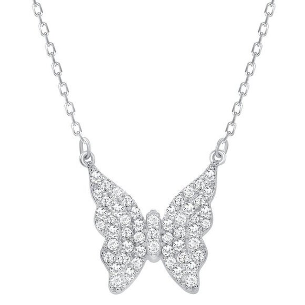 🦋 Sterling silver Butterfly Necklace 16” to 18”